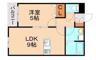 メゾンクレール東大利【101号室】の間取り