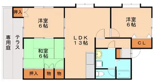 HAPPINESS8 B【202号室】の間取り