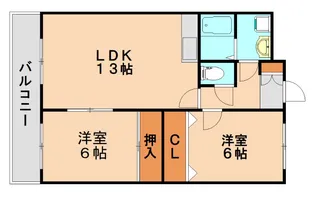 ウエストビレッジ21【1階】の間取り