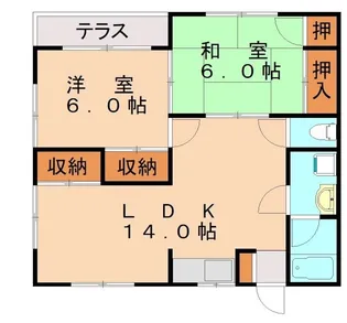 第二いかりコーポ【201号室】の間取り