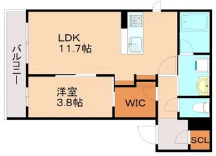 シャーメゾン中原ガーデン【202号室】の間取り