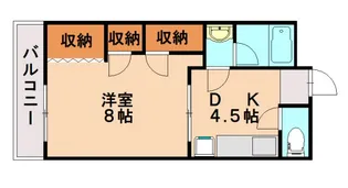 ヴィラ春日原【4階】の間取り
