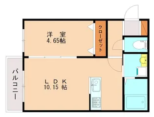 ホークヒルズ那珂川【2階】の間取り