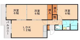 コーポ東大利【102号室】の間取り
