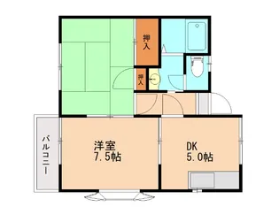 It′s那珂川Ⅲ【102号室】の間取り