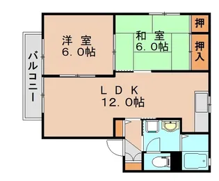 ソレイユ博多南【2階】の間取り