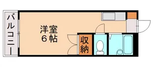 ベルハイツ【208号室】の間取り