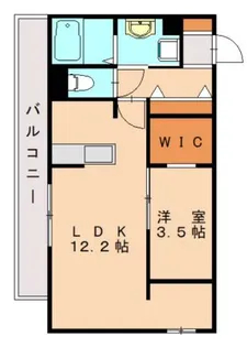 ウエストヒルズ那珂川【1階】の間取り
