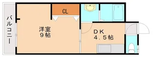 ドルフィン那珂川【205号室】の間取り