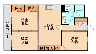 コーポ宮内【4階】の間取り