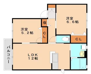 コンフォート那珂川【101号室】の間取り