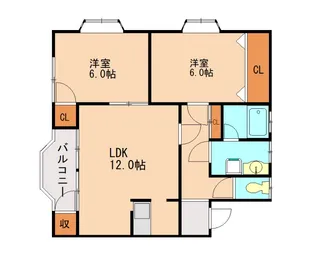 福岡県春日市大和町2丁目【アパート】の間取り