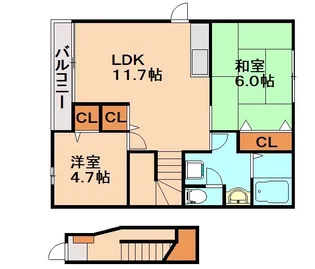 ブリーズ・コチ【2階】の間取り