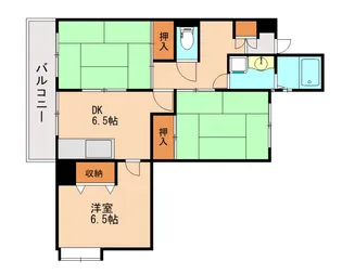 サンバード春日【307号室】の間取り