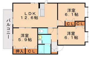 エコロジースクエア須玖南【B204号室】の間取り