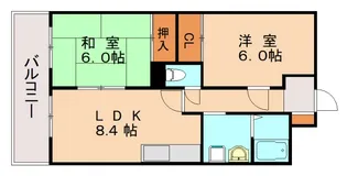 ミドール南ヶ丘【501号室】の間取り