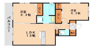 ライツェント ツヴァイ【3階】の間取り