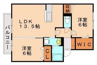 セジュールトリニテA棟【207号室】の間取り