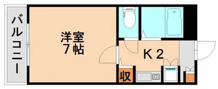 フローラル若林【201号室】の間取り