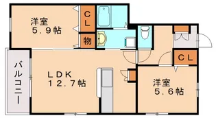 クレベール8【B102号室】の間取り
