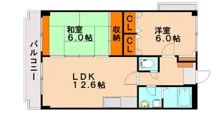福岡県大野城市筒井5丁目【マンション】の間取り