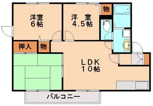 メロディハイツ八尋【2階】の間取り