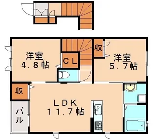 ロイヤルオーク【Ⅱ202号室】の間取り