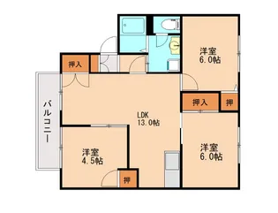 エクセルクローバーC【2階】の間取り