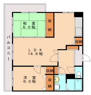 ピア白水ヶ丘【3階】の間取り