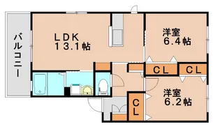 エコロジースクエア須玖南【101号室】の間取り
