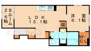 エレガント白水【B102号室】の間取り