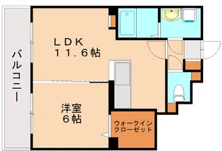 シャトーリベール【405号室】の間取り