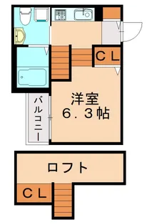 blue moon j-Ⅱ【201号室】の間取り