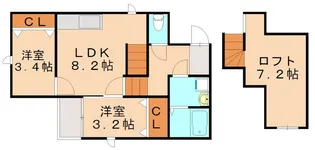 LUCE瓦田【2階】の間取り