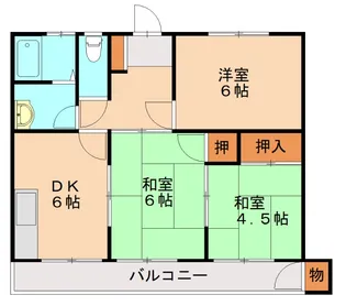 白水池コーポ【202号室】の間取り