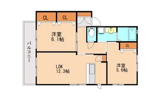 イリスⅡ【101号室】の間取り