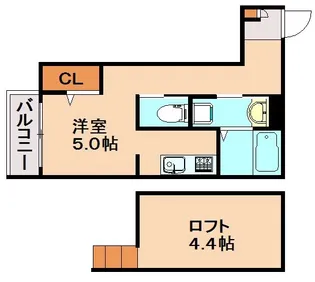 コンフォルテ二日市【101号室】の間取り
