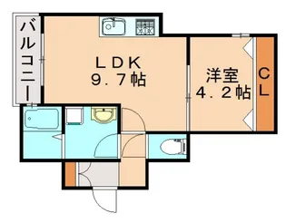 Clartvilla博多南【102号室】の間取り