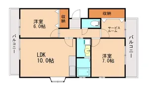 サンコーポ須玖【505号室】の間取り