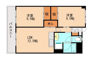 第2三城ハイツ【3階】の間取り