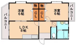 メゾンエクレール春日【4階】の間取り