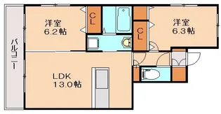 白木原エイト【101号室】の間取り