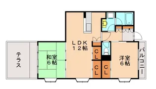 ローリエ春日【1階】の間取り