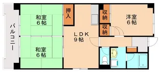 スカイタウン春日【3階】の間取り
