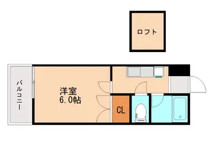 第6シティコート【104号室】の間取り