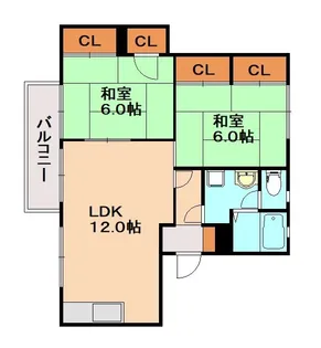 コーポエバーグローD【203号室】の間取り