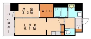 アトリオフラッツ春日原【5階】の間取り