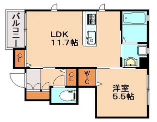 ロイヤルオークⅡ【1階】の間取り
