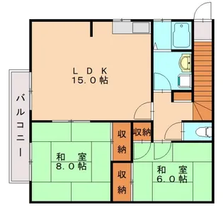 コーポ若草【2階】の間取り