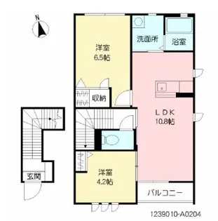 シャーメゾン御所ノ内【204号室】の間取り